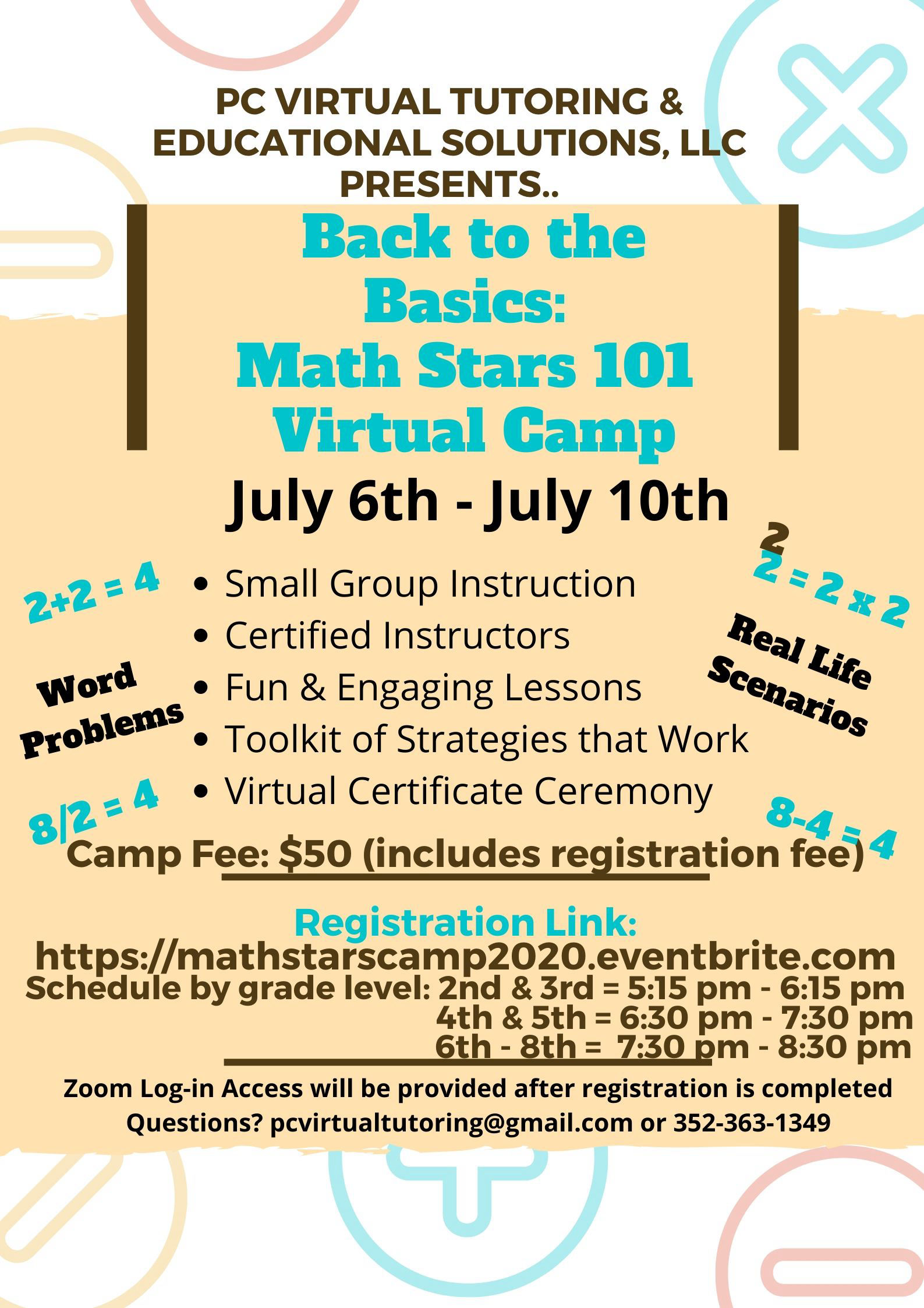 Back to the Basics: "Math Stars Virtual" Math Camp 